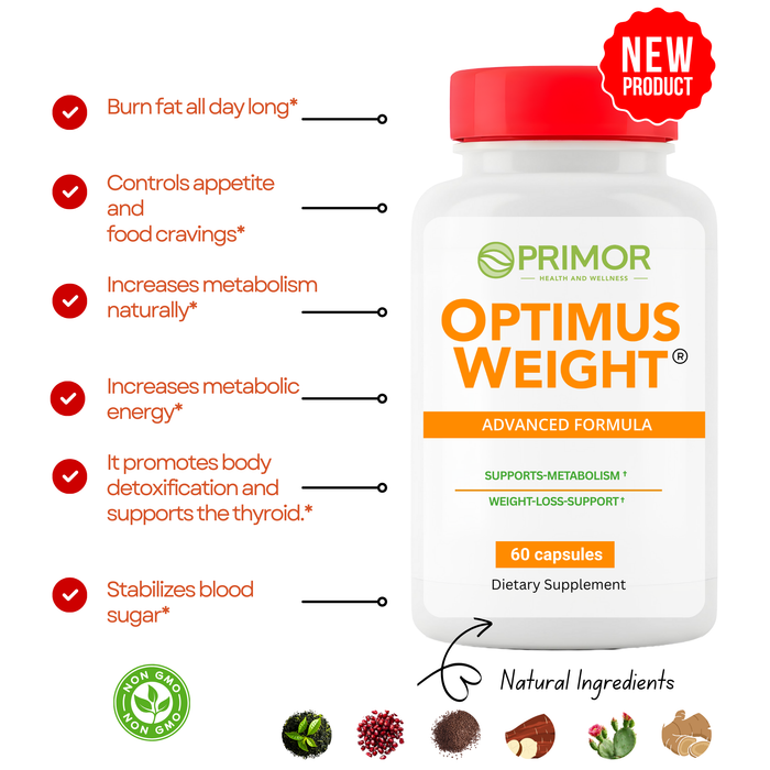 BEST FOR WEIGHT LOSS - New Optimus Weight  ADVANCED- 2 Month Treatment - Natural & Safe - Promotes Natural Weight Loss