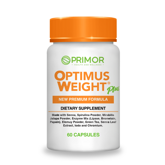 Optimus Weight PLUS NEW!- 2 Month Treatment - Natural & Safe - Promotes Natural Weight Loss - w Spirulina 60 Capsules 1 - Pack