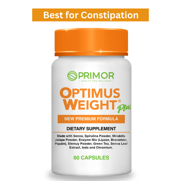 BEST FOR CONSTIPATION - Optimus Weight PLUS NEW!- 2 Month Treatment -  w Spirulina 60 Capsules 1 - Pack
